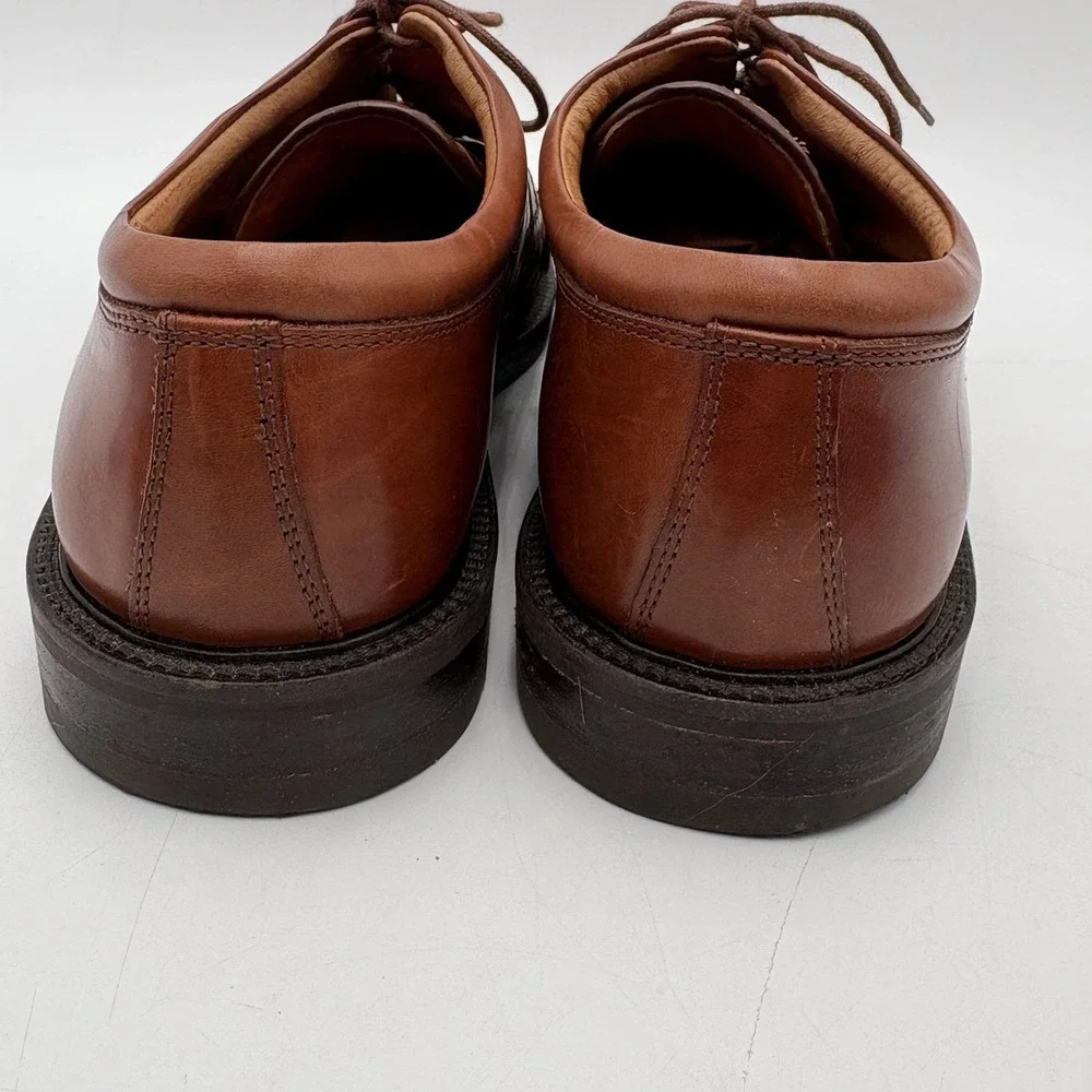 10 M JOHNSTON &‎ MURPHY COGNAC TAN WOVEN LACE-UP OXFORD DRESS SHOES